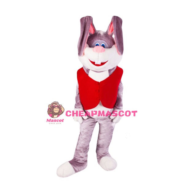 Friendly Adult Rabbit Mascot Costume