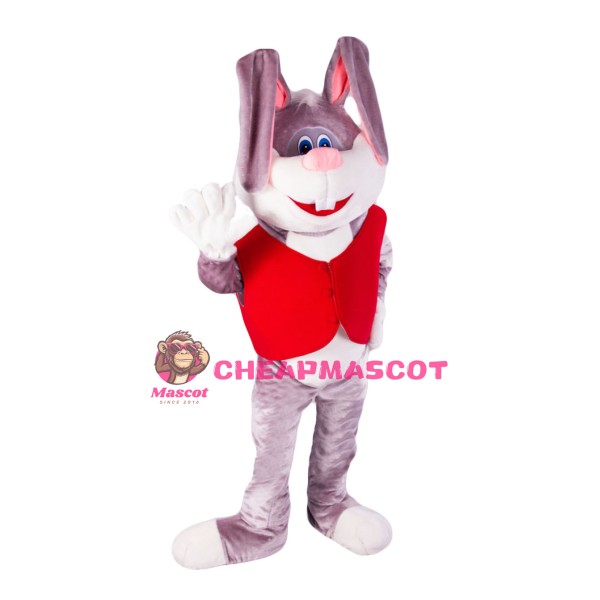 Friendly Adult Rabbit Mascot Costume