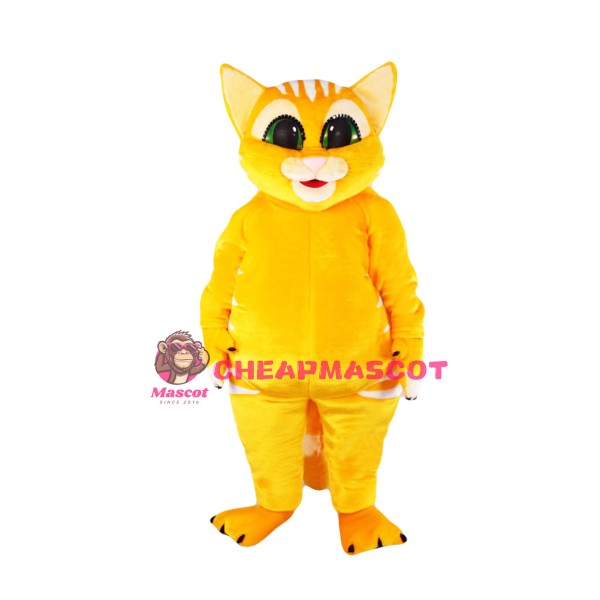 Cute Yellow Cat Mascot Costume
