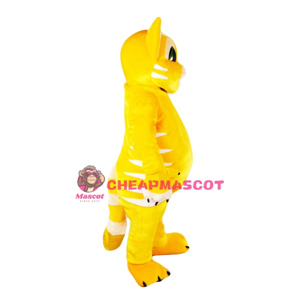 Cute Yellow Cat Mascot Costume