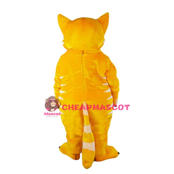 Cute Yellow Cat Mascot Costume