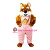 Brown & White Cat Mascot Costume