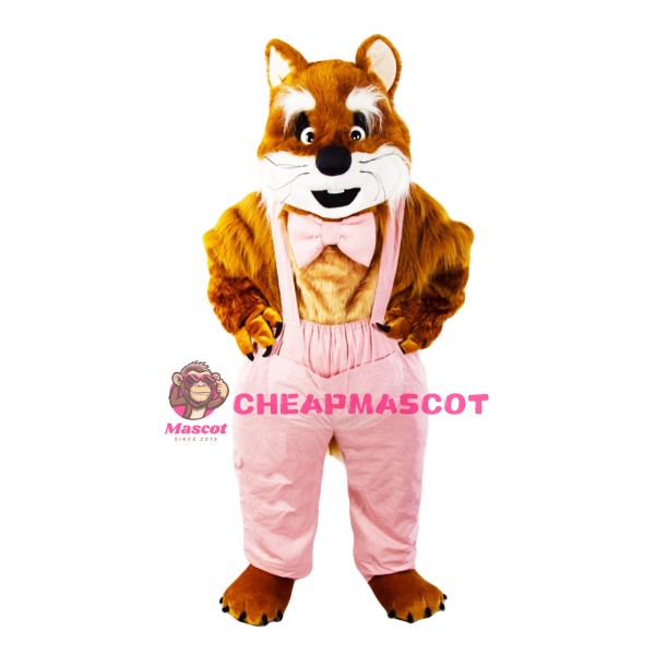 Brown & White Cat Mascot Costume
