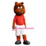 Cute Football Bulldog Mascot Costume
