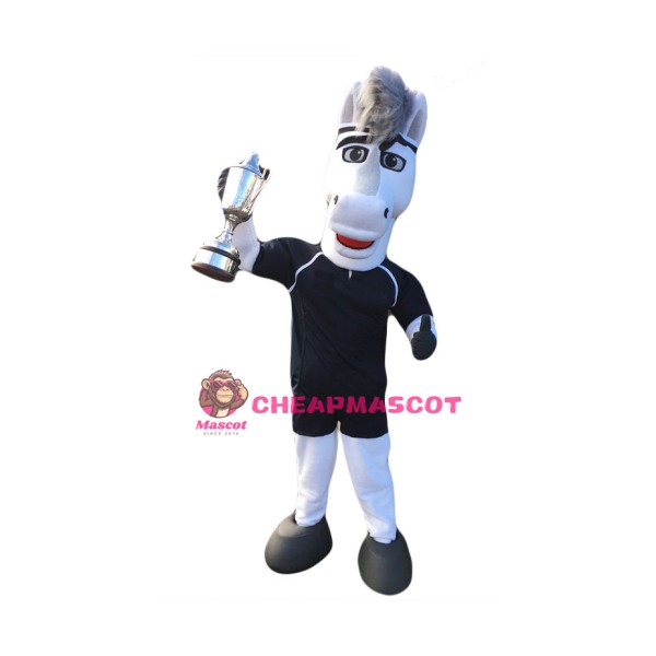 Sport White Horse Mascot Costume