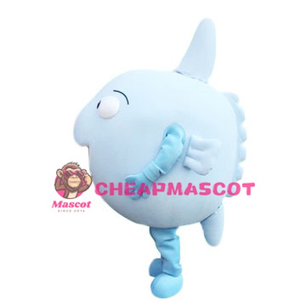 Super Cute Blue Fish Mascot Costume