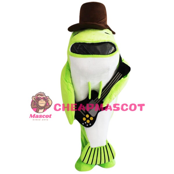 Green Fish Mascot Costume
