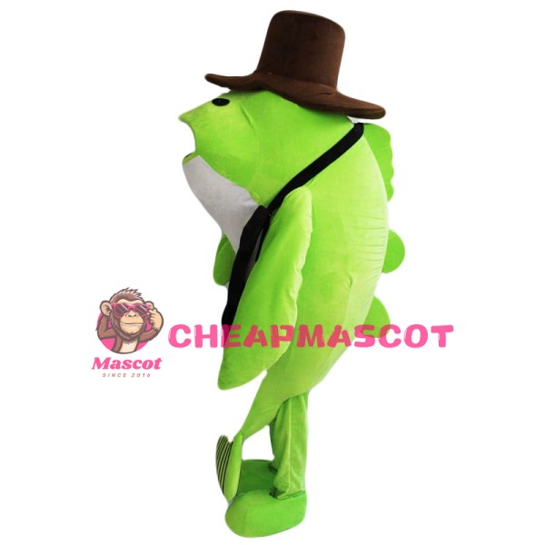 Green Fish Mascot Costume