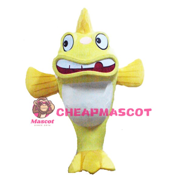 Cute Lightweight Yellow Fish Mascot Costume