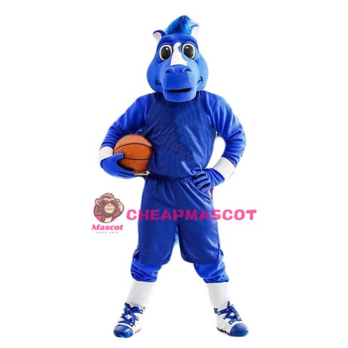 Sport College Blue Horse Mascot Costume