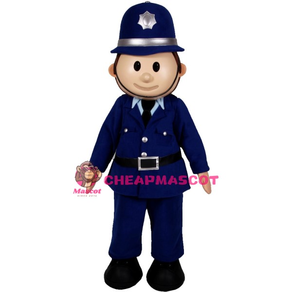 Happy Lightweight Policeman Mascot Costume