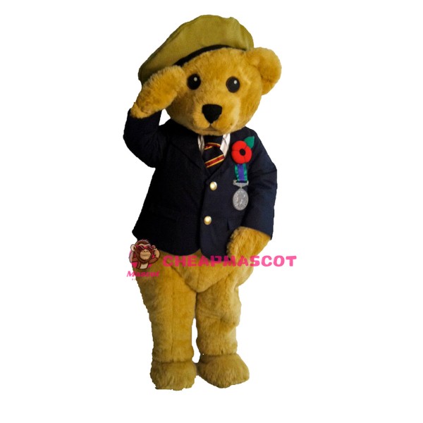 Soldier Bear Mascot Costume
