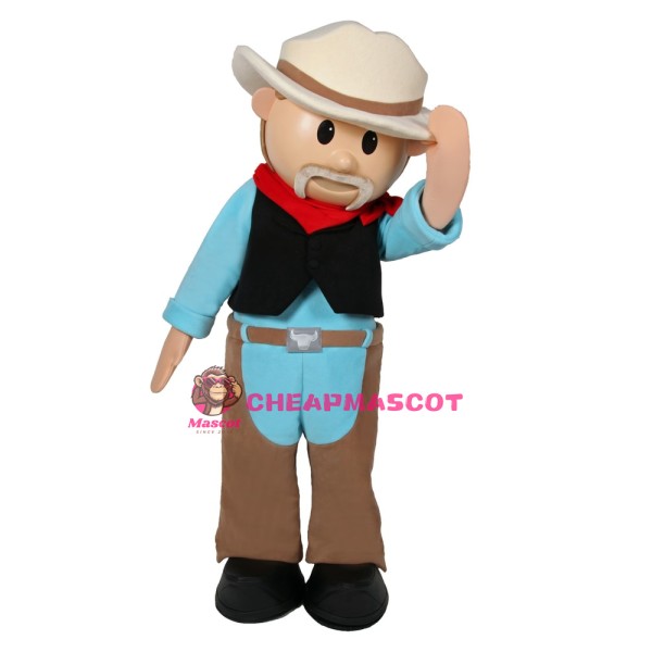 Old Cowboy Mascot Costume