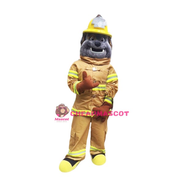 Fire Dept Bulldog Mascot Costume