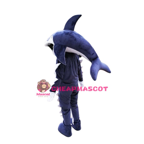 Fierce Blue Shark Mascot Costume