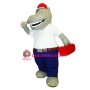 Industrious Hippo Mascot Costume