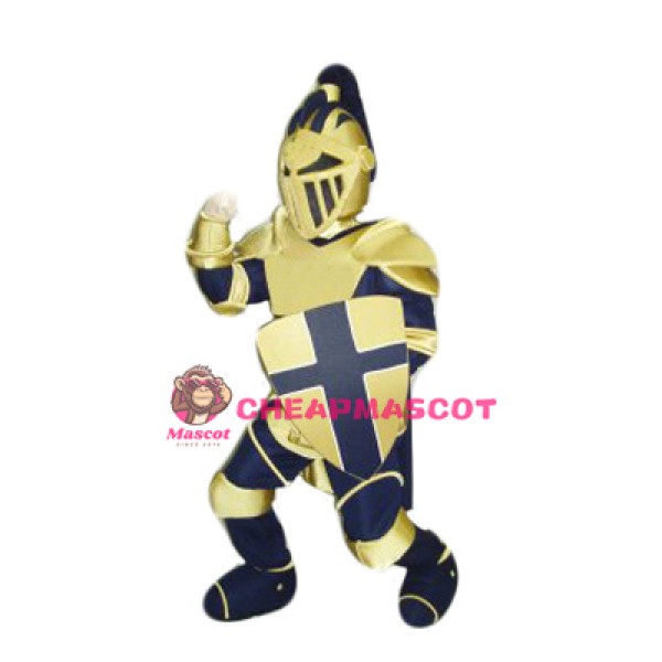 Blue & Yellow Knight Mascot Costume