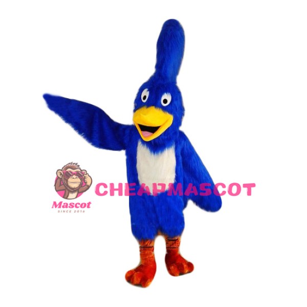 Blue Roadrunner Mascot Costume