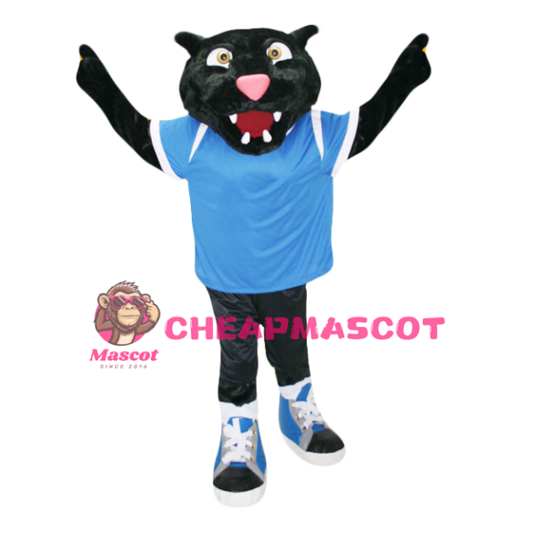 College Sport Black Panther Mascot Costume