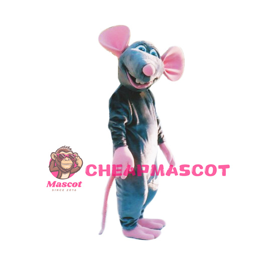 Grey & Pink Mouse Mascot Costume
