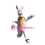 White Furry Rabbit Mascot Costume