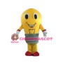 Happy Yellow Bulb Mascot Costume