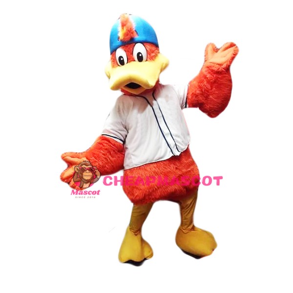 Orange Sport Duck Mascot Costume