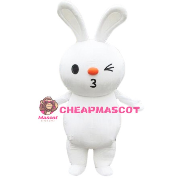 Cartoon White Rabbit Mascot Costume