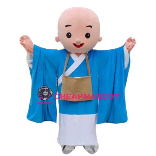 Blue Monk Mascot Costume