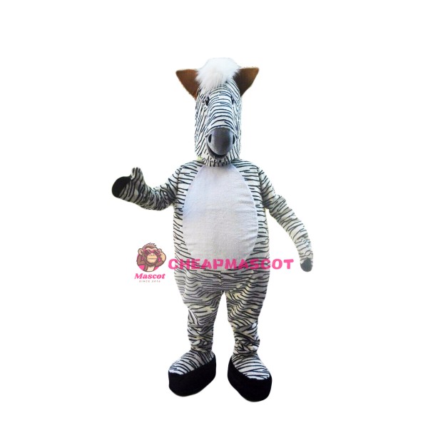 White Zebra Mascot Costume
