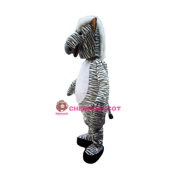 White Zebra Mascot Costume
