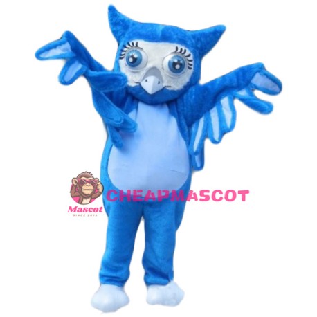 Blue Owl Mascot Costume