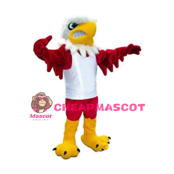 Fierce Red Eagle Mascot Costume