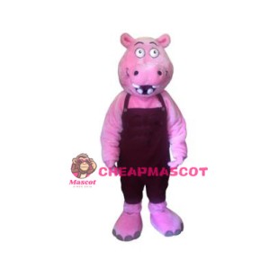 Funny Pink Hippo Mascot Costume