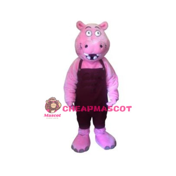 Funny Pink Hippo Mascot Costume