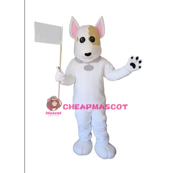 Cute Lightweight White Dog Mascot Costume