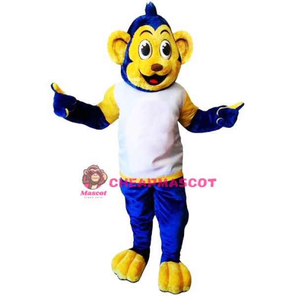Blue Monkey Mascot Costume