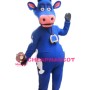 Blue Cow Mascot Costume