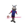 Smiling Rhino Mascot Costume