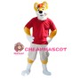 Yellow & White Husky Dog Mascot Costume
