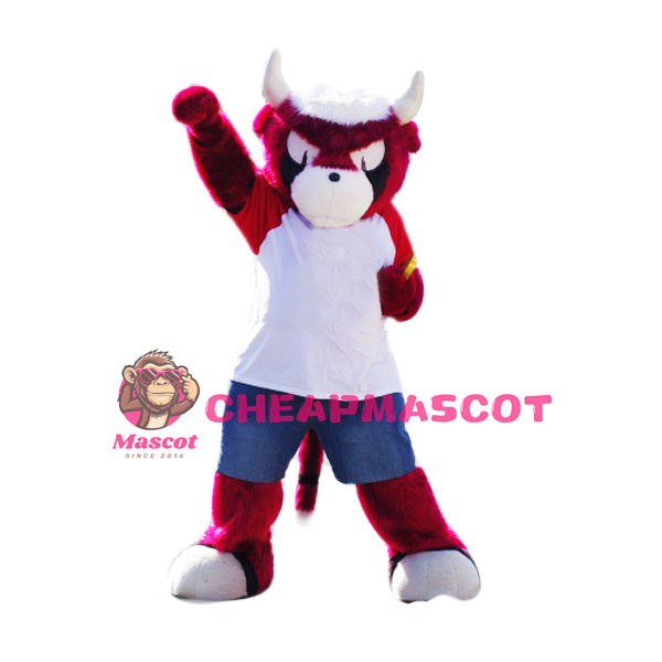 Sport Red Bull Mascot Costume