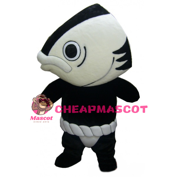 Black & White Fish Mascot Costume