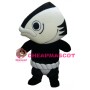 Black & White Fish Mascot Costume