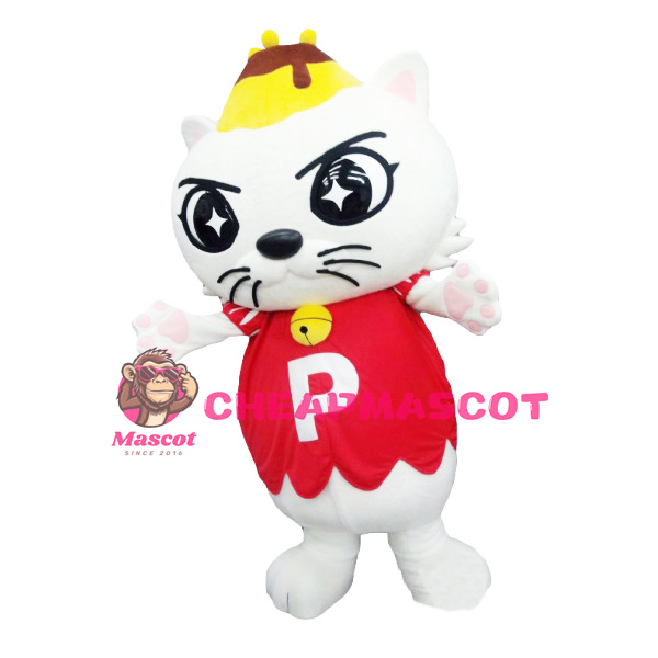 Super Cute Lightweight White Cat Mascot Costume