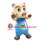 Brown Boar Mascot Costume