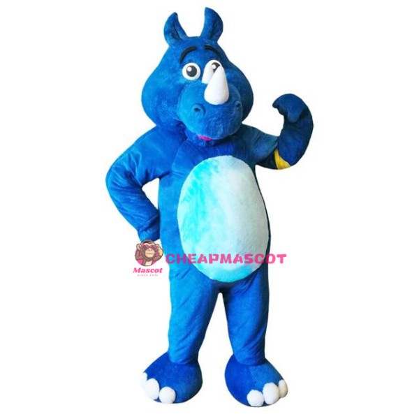 Blue Rhino Mascot Costume
