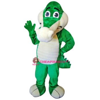 Friendly Lightweight Green Crocodile Mascot Costume