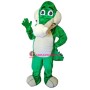 Friendly Lightweight Green Crocodile Mascot Costume