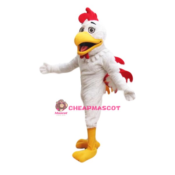 Lightweight White Roosters Mascot Costume