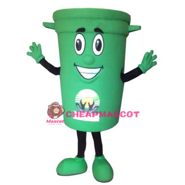 Green Bin Mascot Costume